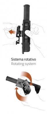 Vega Black orientable polymer lamp holder