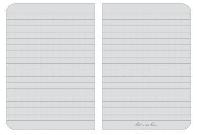 Rite In The Rain Memo Book, Field Flex-Cover, 8,9x12,7cm - Svart