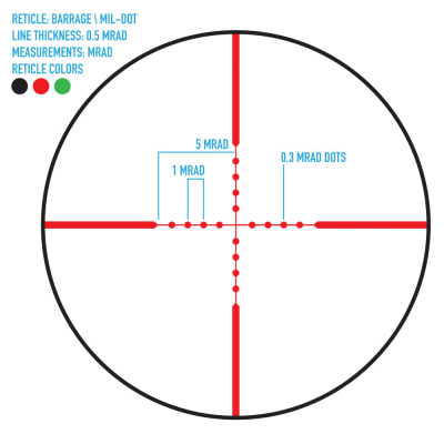 Firefield Barrage 1.5-5x32 Riflescope with Laser