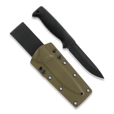 Peltonen M07 Ranger Puukko PTFE with Kydex Sheath - Svart/Grön