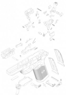 Cybergun FN FNX-45 Tactical GBB 6mm - Svart