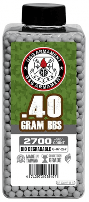 G&G BBs Bio 0,40g 2700st - Grå