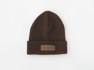 Lemmel Kaffe Ribbstickad Mössa "Glöden" (Färg: Rostbrun)