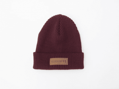 Lemmel Kaffe Ribbstickad Mössa "Glöden" (Färg: Burgundy)