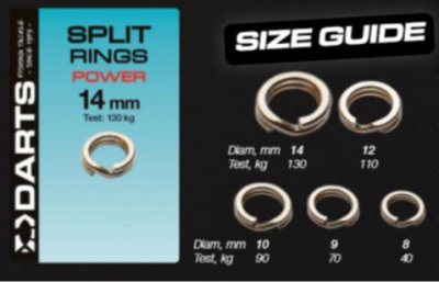 Darts Fjäderring Power (Storlek & Antal: Size 8mm 8 Pack)