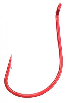 Mikado Wide Gap Maggot Krok Med Ringögla 10 Pack (Storlek: 12 Röd)
