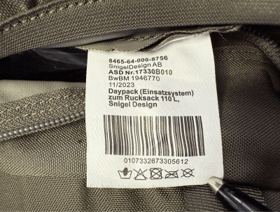 Snigel 30L BW Daypack Ryggsäck Surplus 2nd - FM Grå