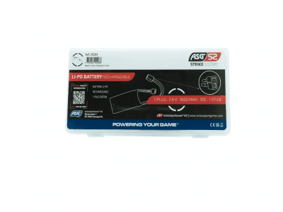 ASG LiPO Batteri 7,4V 1000mAh Single Stick Deans