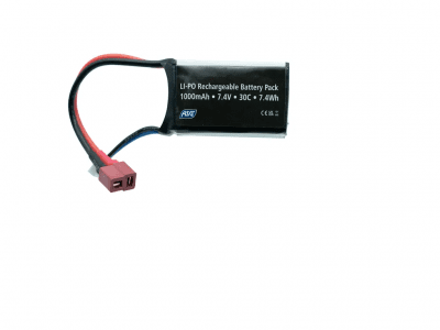 ASG LiPO Batteri 7,4V 1000mAh Single Stick Deans