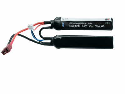 ASG LiPO Batteri 7,4V 1300mAh 2 Sticks Deans