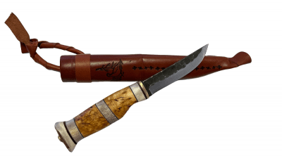 Wood Jewel Grouse Knife