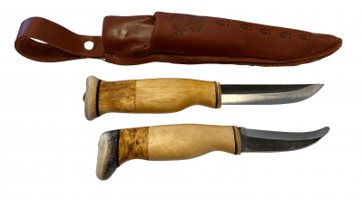 Wood Jewel Kaksoispuukko Dubbelkniv med Flåkniv