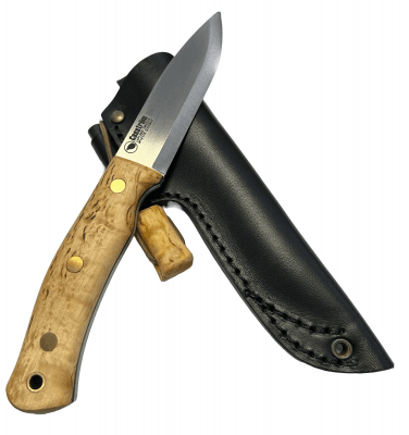 Casström No.10 Swedish Forest Knife - Curly birch with Fire striker Sleipner