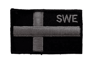 Patch - Flagga SWE Svart/Grå