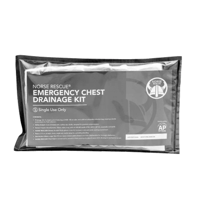Norse Rescue Emergency Chest Drain Kit w/ Heimlich Valve