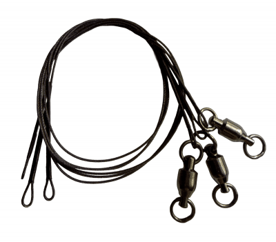 Rapala Terminal Tackle 7x7-Trådig Stålvajer med Kulager Lekande 3pack 30cm/23kg