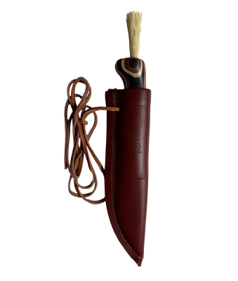 Wood Jewel Svampkniv med Borste - Zebra