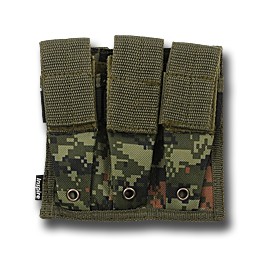 Inspire Molle Trippel Pistol Mag Pouch Digital Woodland