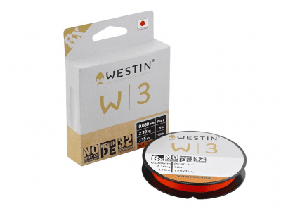 Westin W3 8-Braid Dutch Orange 300m/330yds (Dimension: 0.45 mm / 41.1 kg)