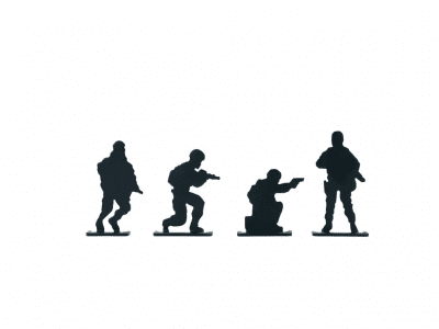 ASG Soldier Metal Silhouette Target Se - 4pcs Reactive Squad