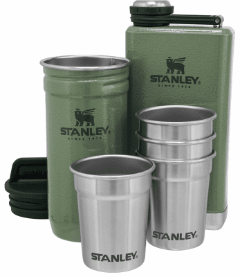 Stanley Adventure Shot + Flask Gift Set - Hammertone Green