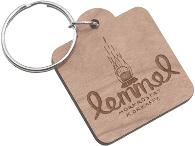 Lemmel Kaffe Nyckelring - Logo red Oak