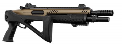 Black Ops Fabarm STF12 Compact Shotgun Gas 6mm - Tan