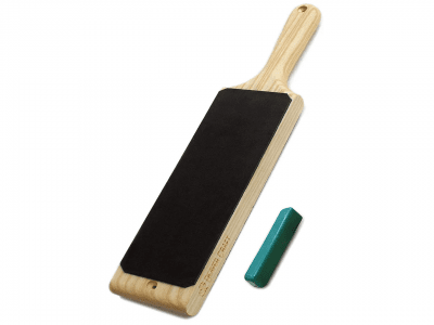 BeaverCraft LS1P1 Dual-Sided Leather Paddle Strop with P1 Polishing Compound