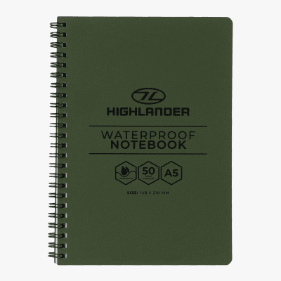 Highlander Waterproof Notebook A5 14.8x21cm