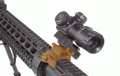 UTG Double Rail/Single Slot Angle Mount w/QD Lever Mount