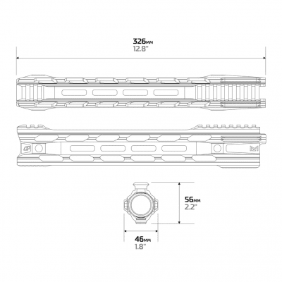 Planet Eclipse EMC Handguard 12.5" - Svart