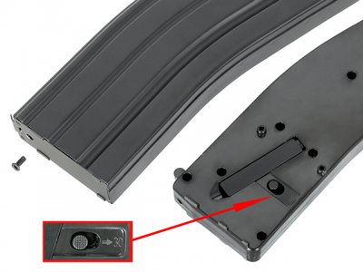 Arcturus Magasin - EMM M4/M15 30/125rds Metall - Svart