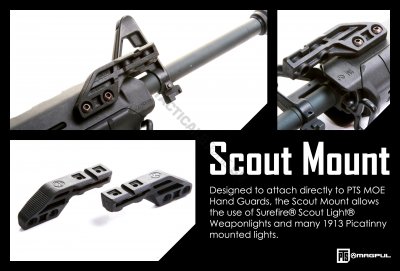 Magpul PTS MOE Scout Mount - Vänster