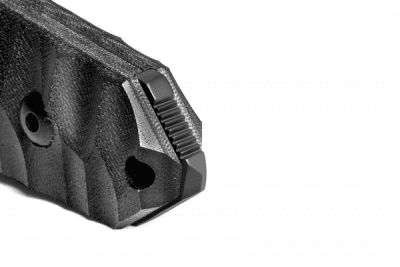 TB Outdoor Marauder Serrated - Svart G10