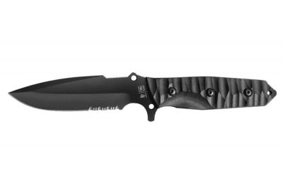 TB Outdoor Marauder Serrated - Svart G10