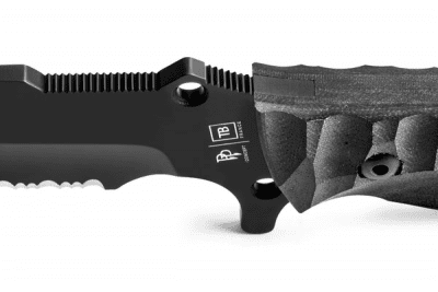 TB Outdoor Marauder Serrated - Svart G10