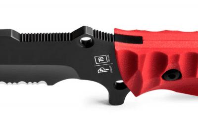 TB Outdoor Marauder Serrated - Red G10