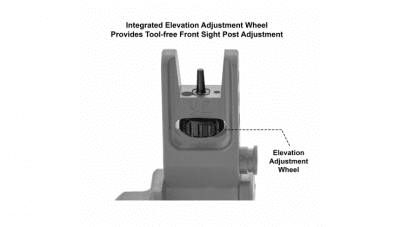 UTG Accu-Sync 45 Degree Angle Flip-Up Front Sight