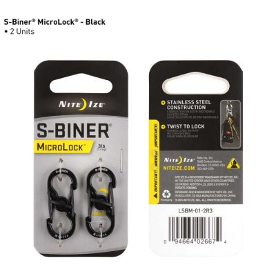 Nite Ize Microlock S-Biner 0,5 2-Pack