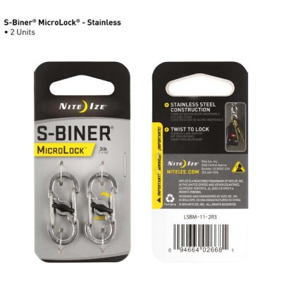 Nite Ize Microlock S-Biner 0,5 2-Pack