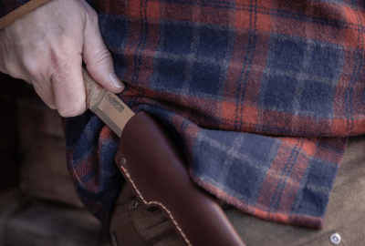 Casström No.10 Swedish Forest Knife - Canvas Micarta, Verktygsstål, Läder