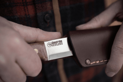 Casström No.10 Swedish Forest Knife - Canvas Micarta, Verktygsstål, Läder