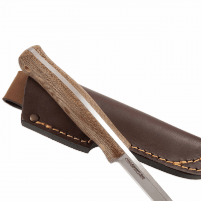 Casström No.10 Swedish Forest Knife - Canvas Micarta, Verktygsstål, Läder