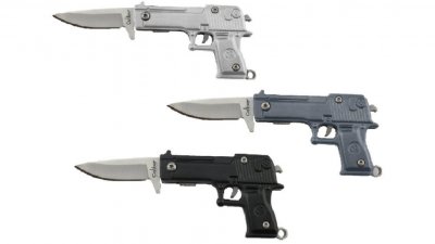 Caliber Gourmet Gun Knife Keychain