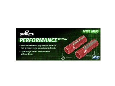 ASG Ultimate Piston Polycarbonate Half Teeth M190 Röd