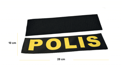 PGT Patch Ryggmärke Polis 28x10cm