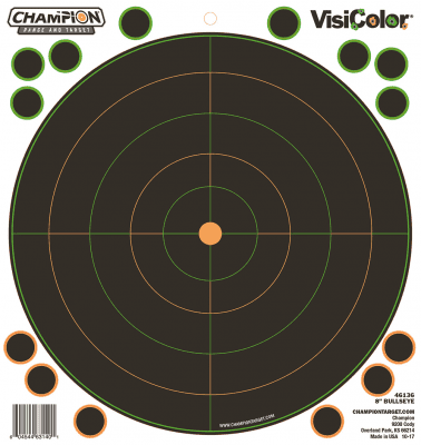 Champion Visicolor 8"Bulls Eye Adhesive 5pcs