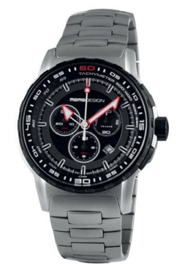 MomoDesign Pilot Pro Chrono Svart/Röd 46mm Stål