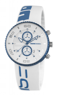 MomoDesign Jet Aluminium Chrono Vit/Blå 43mm