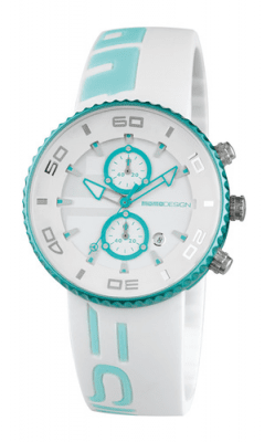 MomoDesign Jet Aluminium Chrono Vit/Ljusblå 43mm